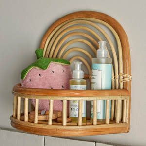 Погремушка текстильная в виде клубники Bloomingville MINI "Simme", розовая, 19 см